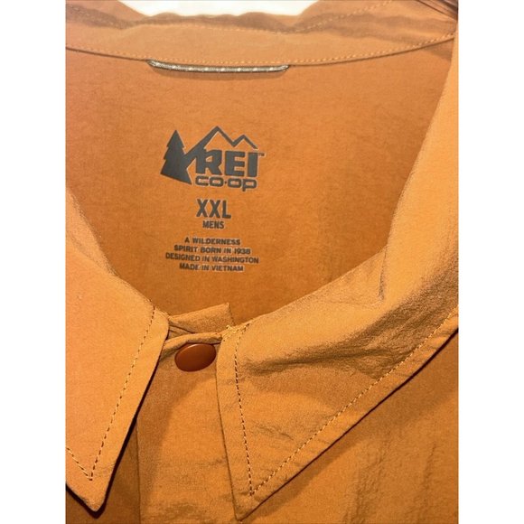 REI Co-op Size XXL Men's Long Sleeve Button Up Shirt Vented Fishing Hiking Brown - Picture 2 of 8